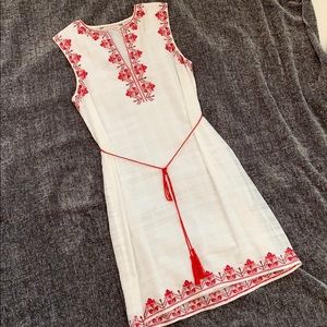 White and red dress